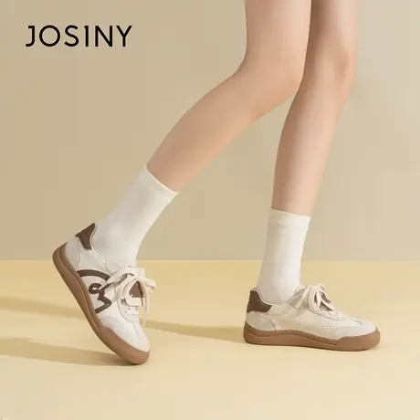 Josiny/卓诗尼秋季2025休闲鞋女轻便通勤百搭运动德训运动阿甘鞋商品大图