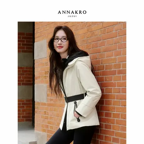 【冬日玩家】玖姿安娜蔻优雅户外风真两件鹅绒羽绒女2025冬季新款商品大图