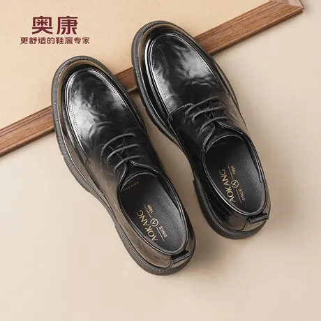 奥康 男鞋2026春季新款商务皮鞋男士真皮软底软面德比新郎结婚鞋L商品大图