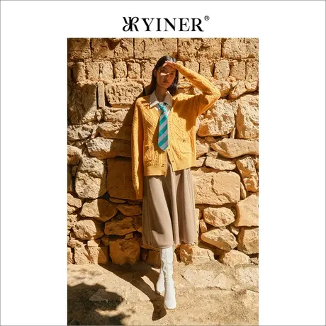 YINER音儿专柜女装2022秋季新款毛针织衫8C32306540商品大图
