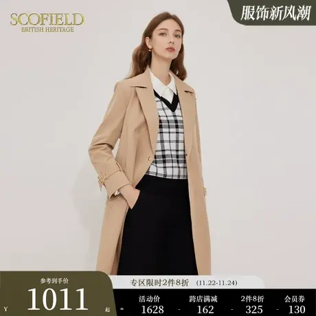 Scofield女装英伦风衣外套中长款复古通勤收腰显瘦秋冬新款商品大图