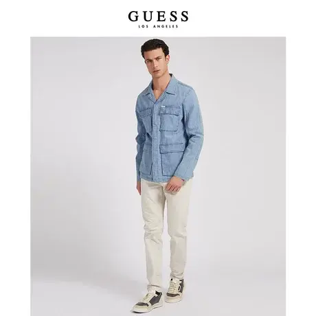 【38上新季】GUESS男士简约通勤牛仔外套商品大图