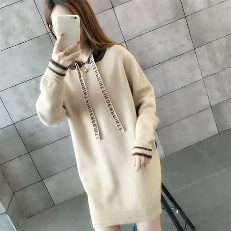 毛衣女装2024新款春秋季春款春装女士宽松毛衣裙外穿打底衫中长款商品大图