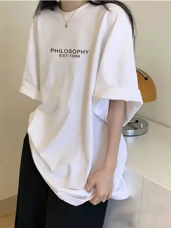 2023夏季新款短欧货笑脸印花大码短袖T恤女韩版宽松百搭上衣女潮图片