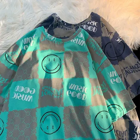 韩系夏季情侣女装小众设计感体恤辣妹上衣服正肩短袖t恤ins潮夏装商品大图