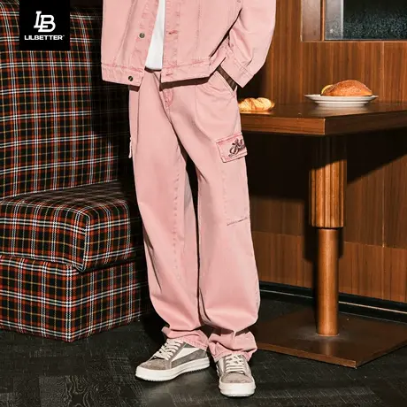 Lilbetter美式复古工装牛仔裤男潮牌裤子vibe风直筒裤街头长裤秋商品大图