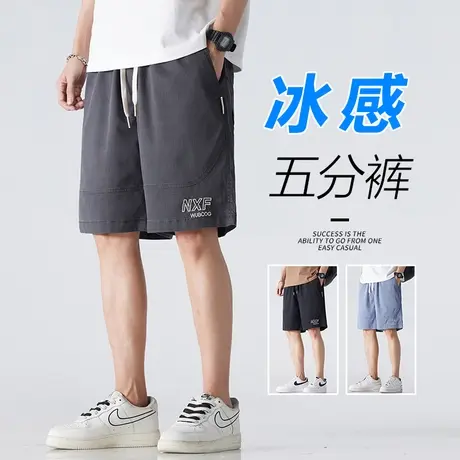 五分男装冰丝半裤外穿夏季大裤衩薄款工装夏天短裤男士中裤子夏裤商品大图