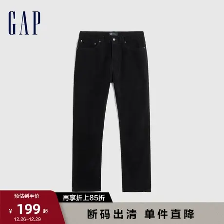 Gap男装秋冬新款弹力灯芯绒复古牛仔裤美式复古潮流长裤749122图片