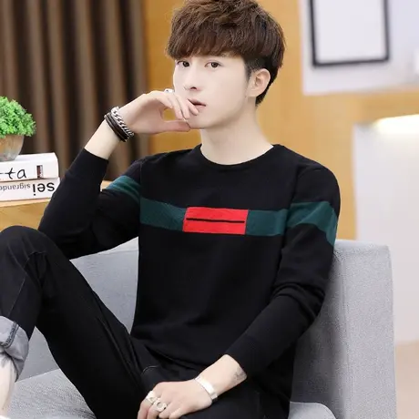 男士毛衣2023年秋冬季新款潮流针织衫男装衣服帅气冬装上衣打底衫商品大图
