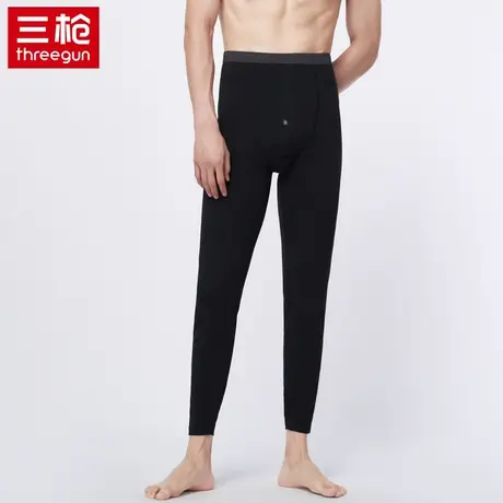 三枪薄款男士秋冬睡裤弹力棉质透气长裤休闲秋裤保暖修身家居裤图片