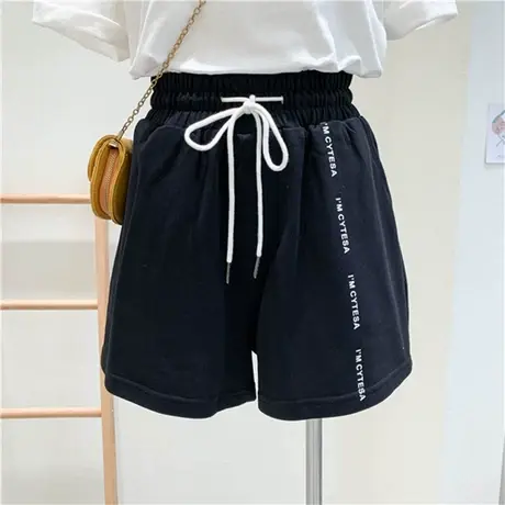 短裤女夏宽松高腰直筒显瘦百搭休闲小个子阔腿运动跑步裤女潮ins图片