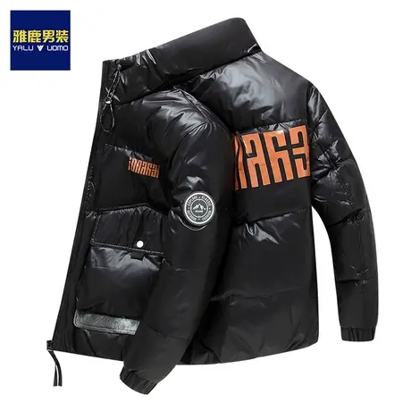 雅鹿男装加厚羽绒服男士短款2023冬季新款品牌正品白鸭绒保暖外套商品大图