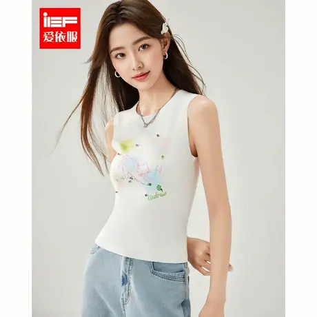 IEF/爱依服2025夏季新款性感辣妹风显瘦短款百搭减龄女毛织背心图片