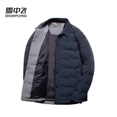 雪中飞男装商务休闲保暖立领男士加厚短款羽绒服通勤轻便冬季新款图片