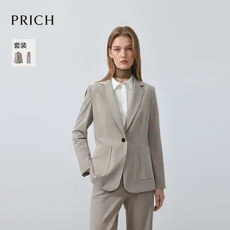 PRICH气质简约职场一粒扣西装2025秋新款高智通勤西服外套套装女商品大图