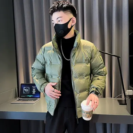 冬季羽绒服2023轻熟冬装潮牌修身立领轻薄白鸭绒防寒加厚INS外套图片