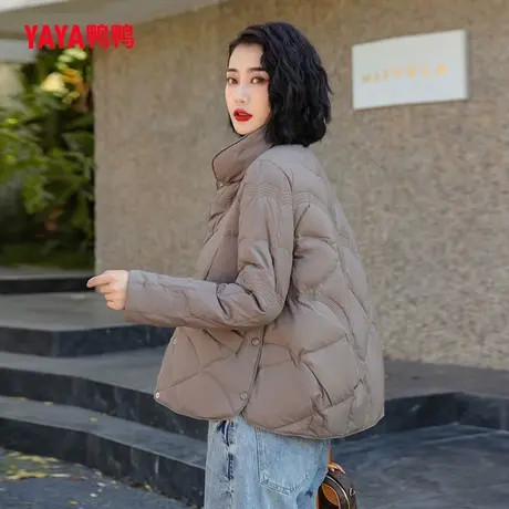 【双十一预售】鸭鸭羽绒服女2023年秋冬新品短款轻薄立领外套Y图片