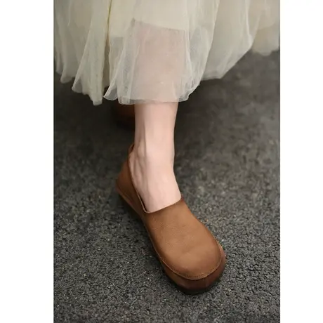 Artmu阿木新款日系复古一脚蹬懒人鞋女软底软面豆豆鞋平底单鞋商品大图