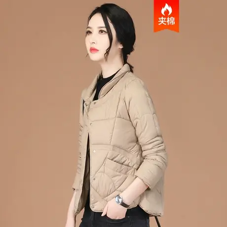 韩潮袭人轻奢立领短款棉衣棉服女冬季夹棉外套2023年新款加厚棉袄图片