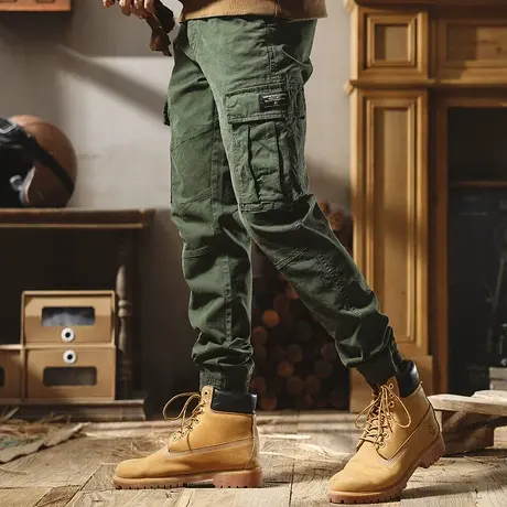 冬季时尚加厚款休闲裤子男宽松潮流冬天外穿抗寒保暖工装休闲裤男商品大图