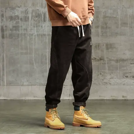 时尚潮流直筒束脚裤百搭裤子男款大码男装裤子宽松工装裤潮流男装商品大图