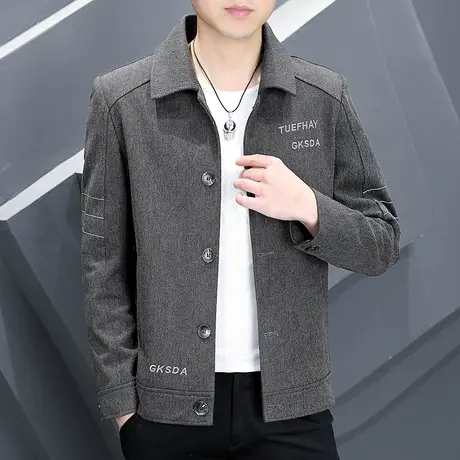 春装青年夹克男士春秋季新款高端休闲刺绣外套成熟稳重风男装上衣商品大图