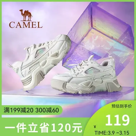 骆驼女鞋2024春季新款厚底老爹鞋女网红休闲ins运动鞋休闲鞋商品大图