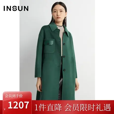 恩裳2022冬季时尚休闲大口袋层次感羊毛保暖毛呢外套图片