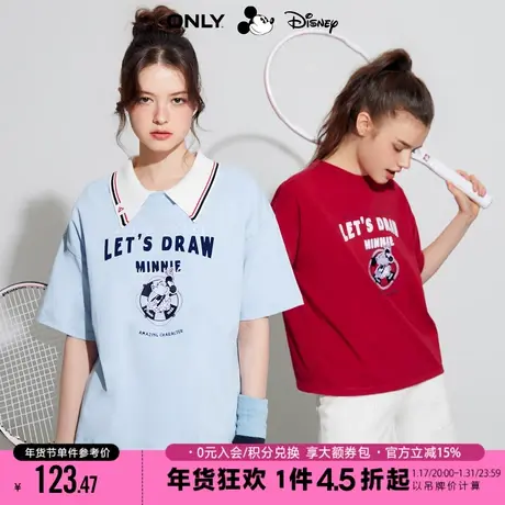 ONLY2023秋季新款迪士尼米奇DISNEY联名款宽松T恤女|123101133商品大图