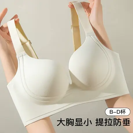 梦芭蒂夏季隐形无痕提拉防垂内衣女收副乳无钢圈大胸显小文胸罩商品大图