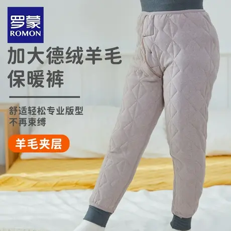 罗蒙加肥加大男女童保暖裤内穿中大童胖童加绒打底加厚儿童棉裤子商品大图