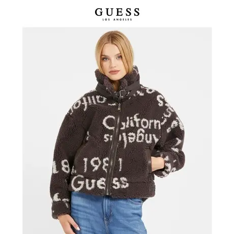 GUESS23新款秋女士美拉德两面穿仿羊羔毛设计感外套-W3BL75WFVP2图片