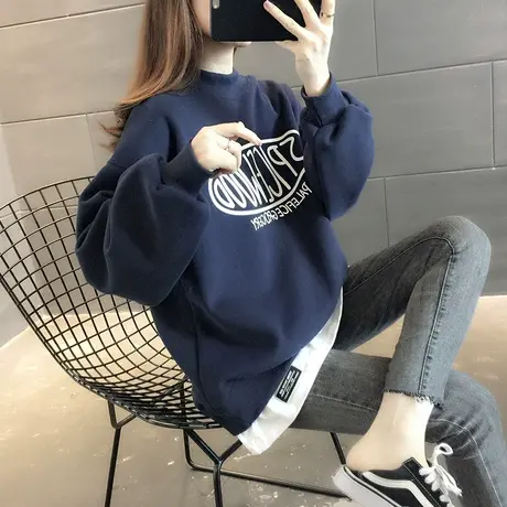 卫衣2024年新款女装韩版春秋季春装春款宽松女士加绒外套爆款上衣商品大图