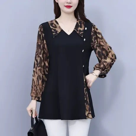 打底衫女2023新款欧货早秋洋气减龄大码t恤上衣超好看中长款胖mm商品大图