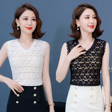 春夏女士假领子女百搭假领蕾丝透气背心式衬衣领多功能装饰假衣领商品大图