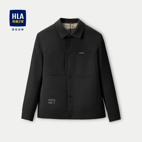 HLA/海澜之家翻领夹克舒适透气时尚清新休闲外套男商品大图