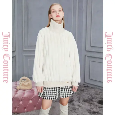 Juicy Couture橘滋女装新款冬日缪斯高领保暖女式品牌正品套头衫图片