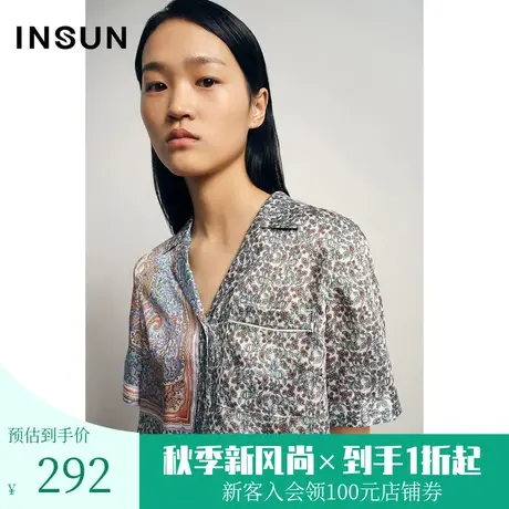 恩裳夏季商场同款收腰时尚气质设计感小众单排扣衬衫图片