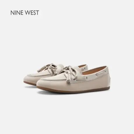【商场同款】Nine West/玖熙乐福鞋女流苏软底单鞋真皮通勤船鞋女图片
