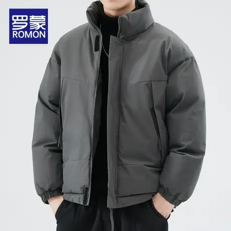 罗蒙立领棉服外套男秋冬季2025新款加厚保暖棉衣宽松冬装棉袄夹克图片