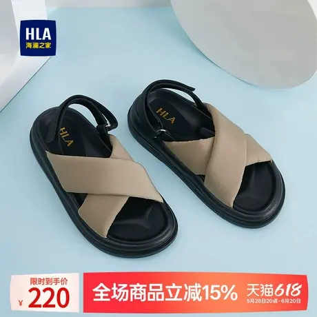 HLA/海澜之家今年新款运动厚底凉鞋女款2024年夏季外穿时尚鞋子女商品大图