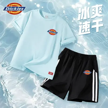Dickies童装男童夏装套装儿童篮球运动速干衣男孩夏季训练两件套A商品大图