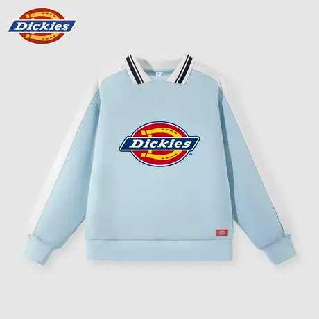 Dickies童装男童卫衣秋季儿童polo领上衣女孩撞色拼接潮牌衣服秋A图片