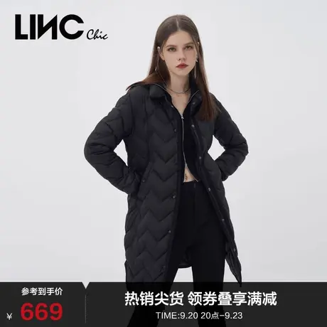 LINCCHIC金羽杰羽绒服女简约轻薄中长款羽绒服女冬季Y22806370Y图片
