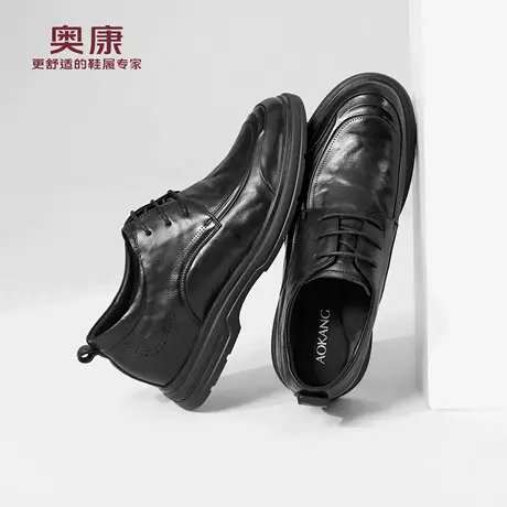 奥康男鞋2025秋季新款真皮商务正装皮鞋通勤办公软底舒适德比鞋商品大图