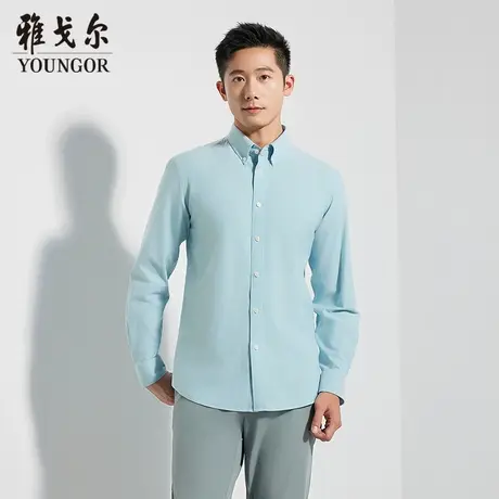 【商场同款】雅戈尔男士长袖衬衫春秋新款官方商务休闲长袖衬衫男图片