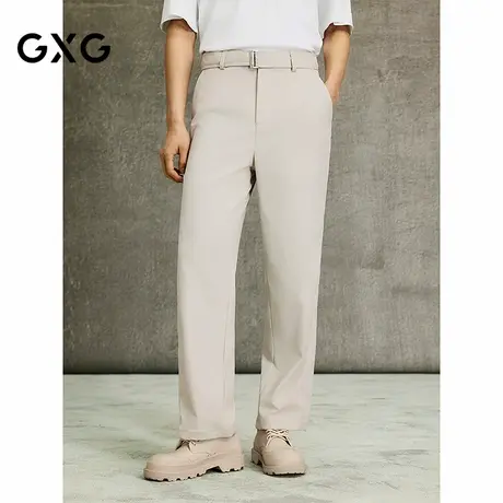 GXG男装 商场同款腰间系带休闲裤男通勤长裤  25夏新品G25X022004图片