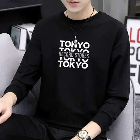 男士卫衣2024年新款冬季加绒保暖套头无帽衫外套男生潮流百搭长袖商品大图