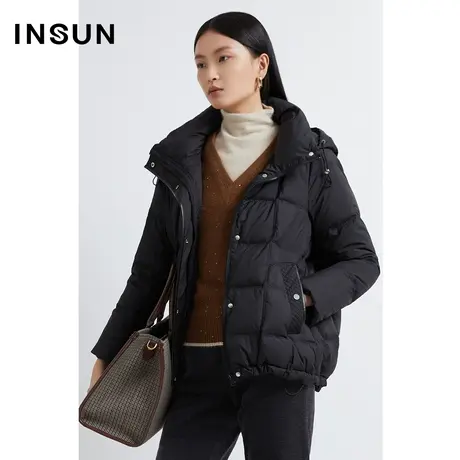INSUN恩裳线上专选冬季连帽休闲立体羽绒服商品大图