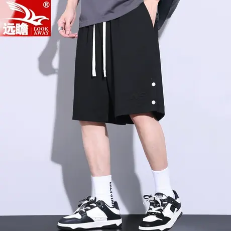 夏天休闲短裤男夏季薄款卫裤潮牌宽松中裤男士五分裤运动裤子男款商品大图